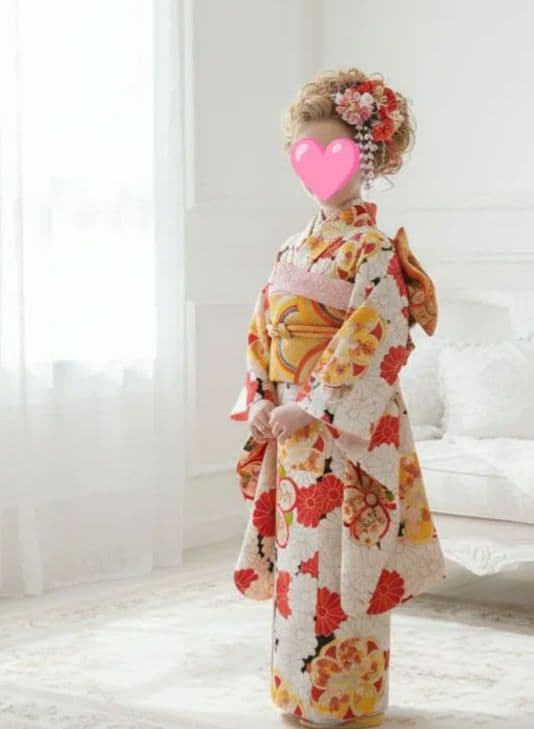 アンティーク菊の花尽くしの着物と作り帯セット