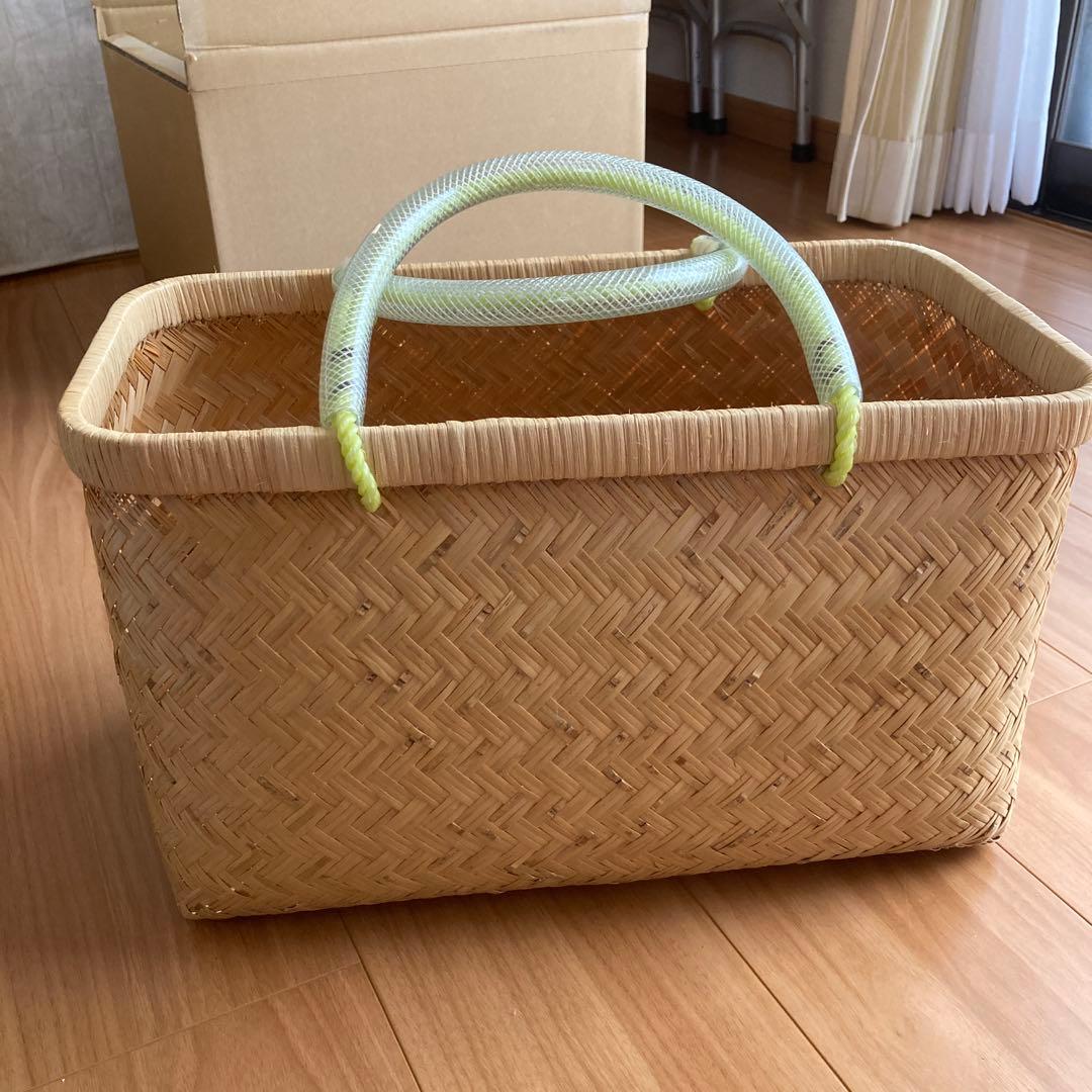 竹市場カゴ　自宅保存