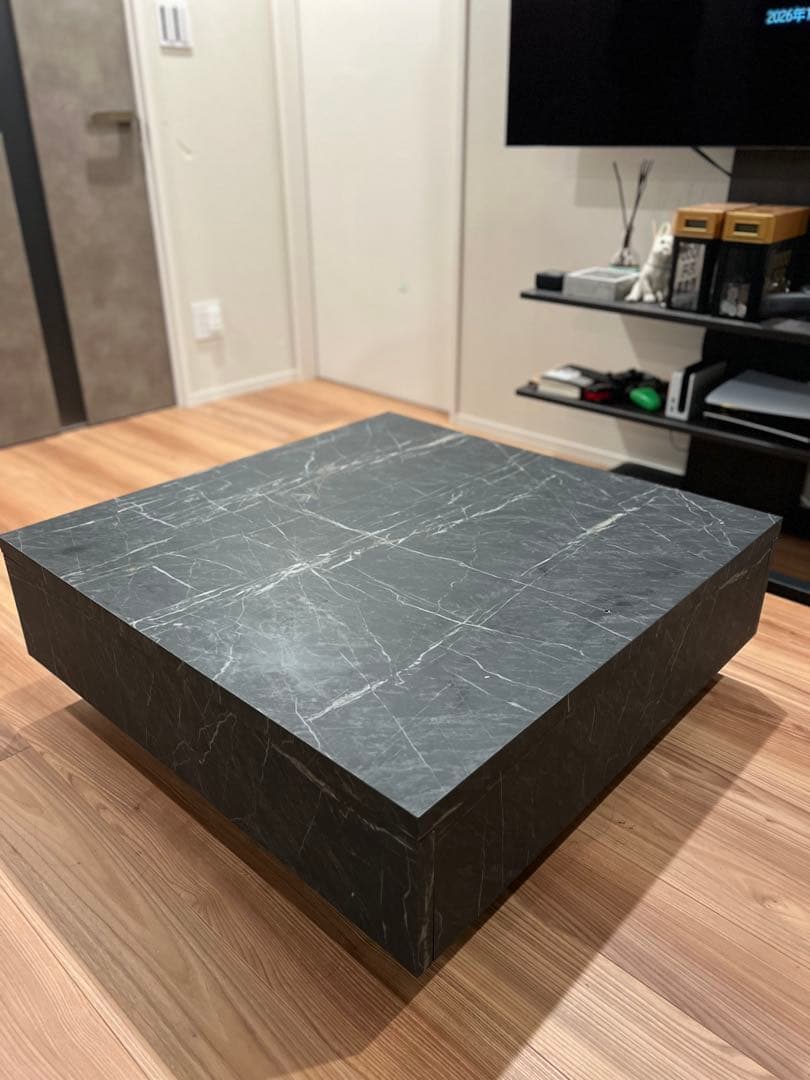 テーブルRASIK 90×90cm センターテーブル 引き出し付き