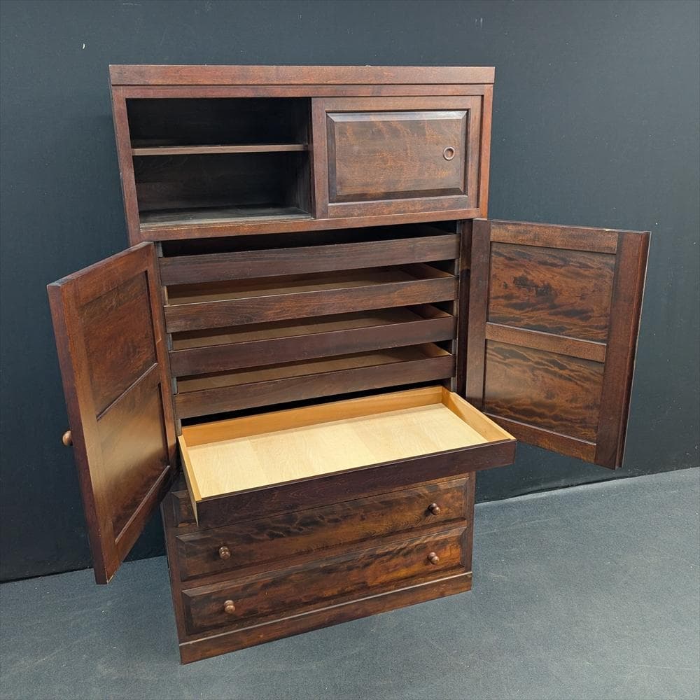 松本民芸家具　水目桜　無垢　和箪笥　着物箪笥　整理箪笥　タンス　箪笥　衣類　民藝