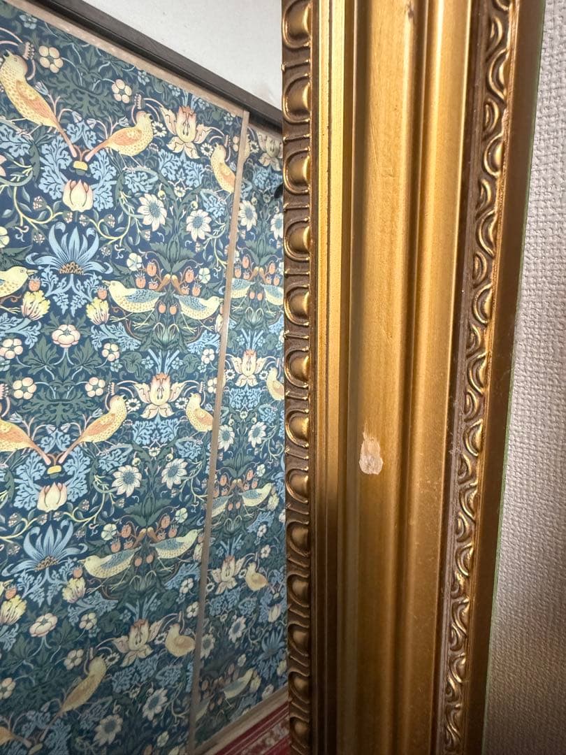 アンティーク調 全身ミラー 全身鏡 姿見 ゴールド