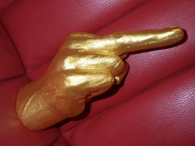 ファックサイン★置物★金★26★ミドルフィンガー★Fuck★雑貨★インテリア