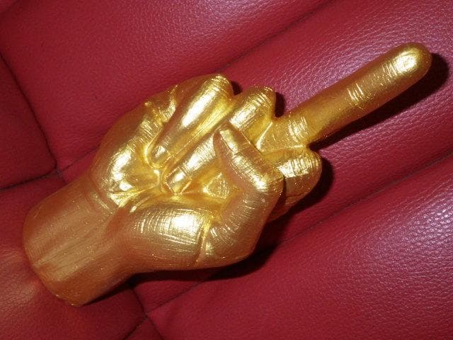 ファックサイン★置物★金★26★ミドルフィンガー★Fuck★雑貨★インテリア