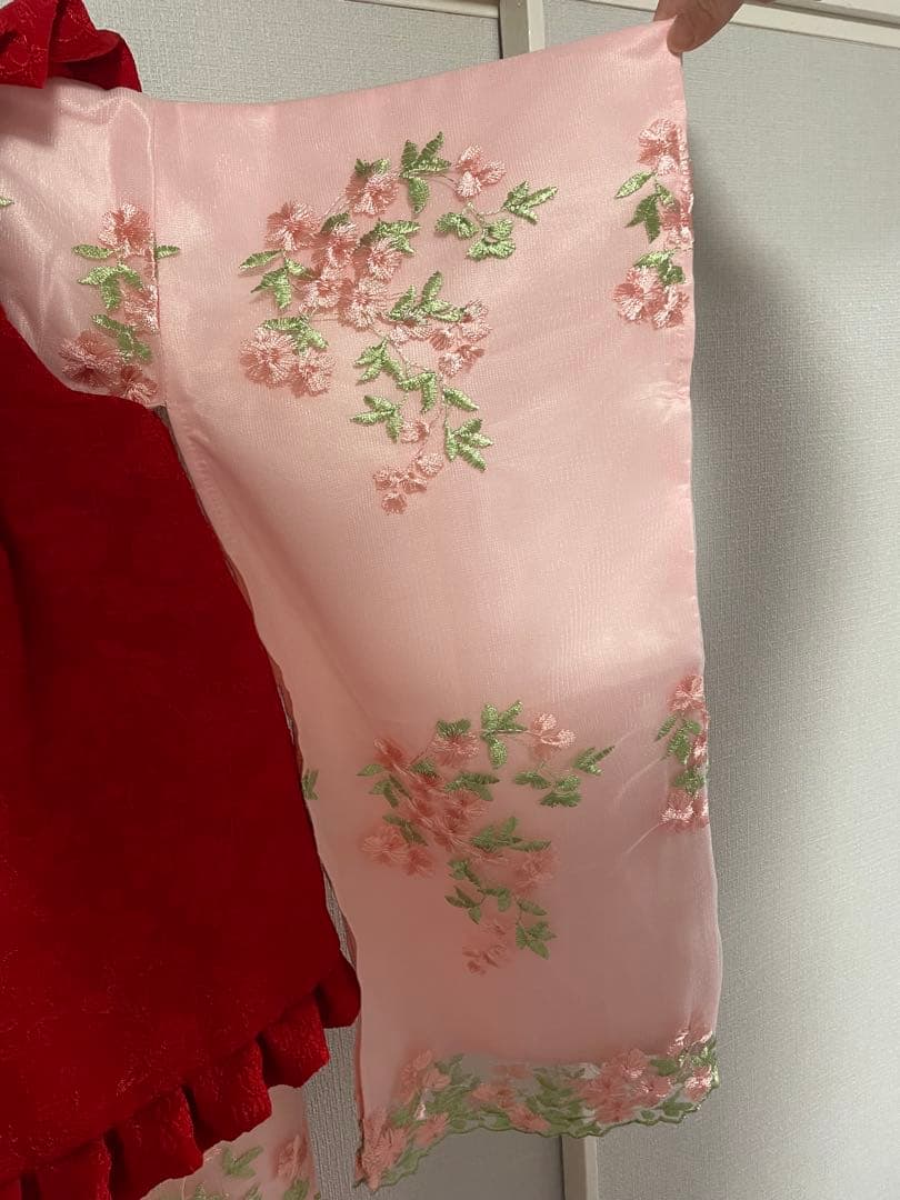 キャサリンコテージ　七五三　着物　草履　足袋　３歳　100サイズ　赤　ピンク