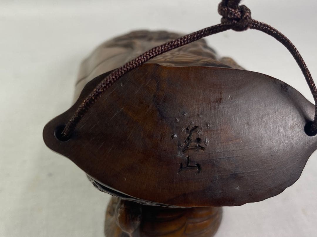 印籠　柘植　松鶴（とり）黄楊繊細彫刻　木製