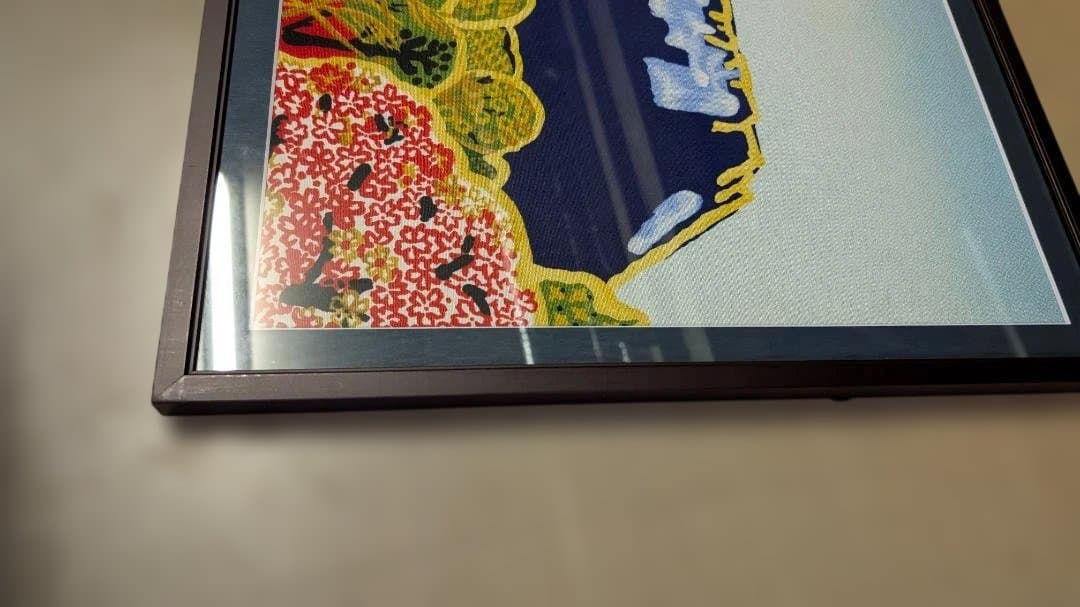 風景版画 黒色フレーム付き