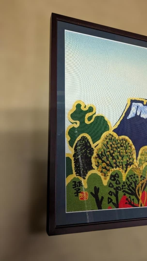 風景版画 黒色フレーム付き