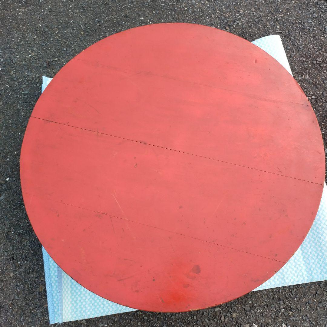 昭和レトロ　ちゃぶ台　アンティーク家具　折りたたみ丸テーブル