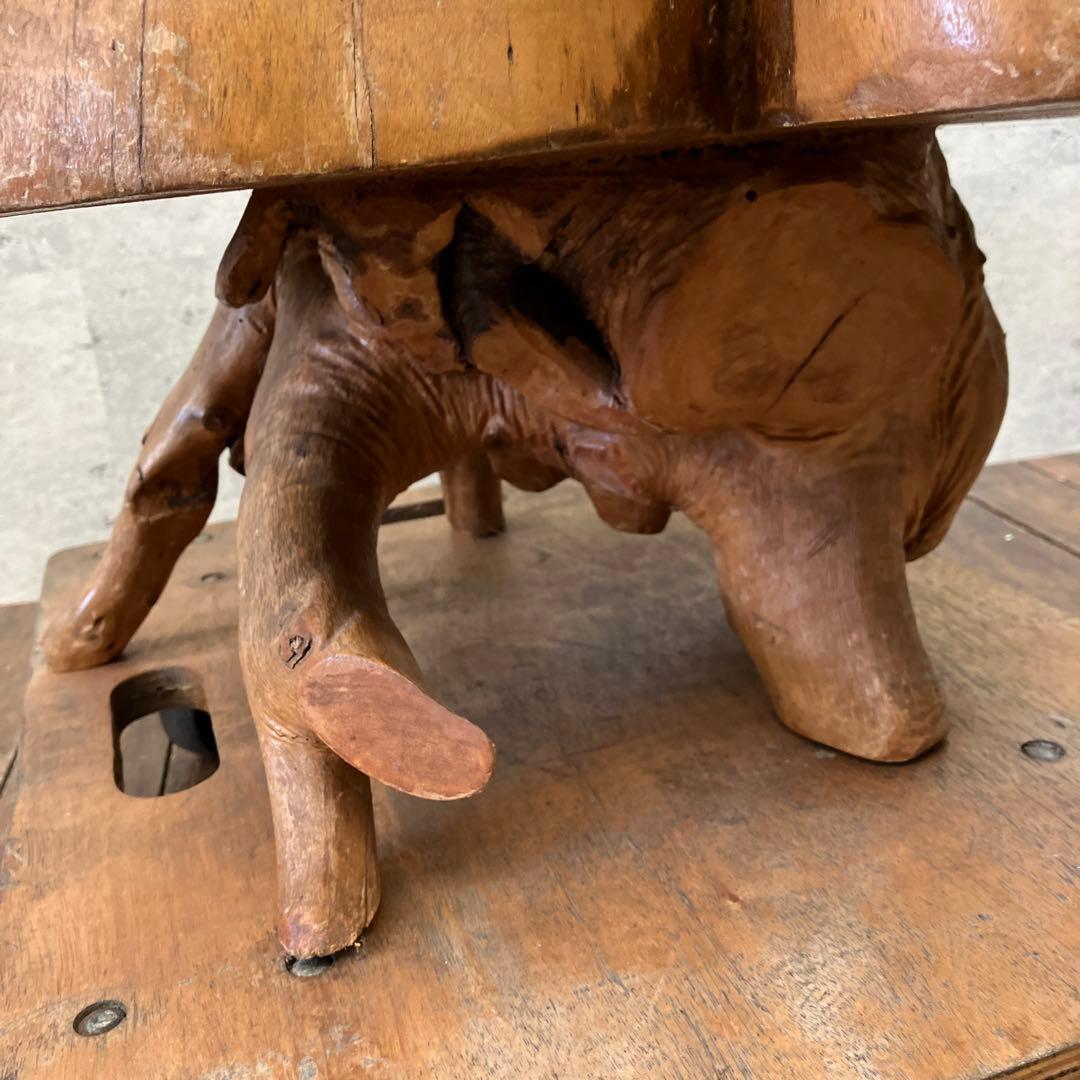 昭和レトロ 木製 一枚板 八咫烏 脚付き 座卓 センターテーブル ローテーブル