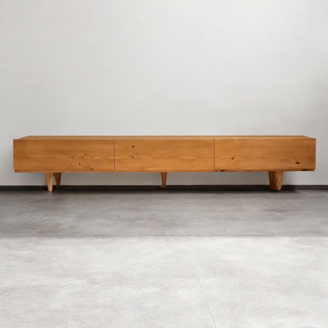 1台限定！直ぐに発送！】180㎝オーク色テレビボード　無垢