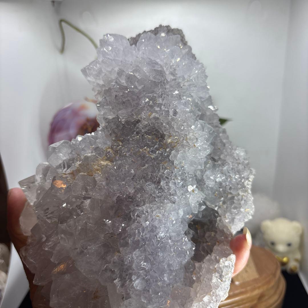 ウルグアイ産ホワイトアメジスト♡ラベンダーアメジスト♡クラスター♡1.8kg超え
