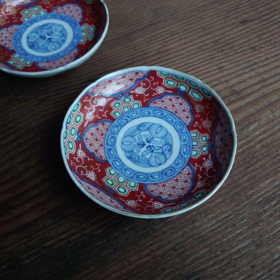 【ご成約】古伊万里 赤絵金彩 花文 なます皿と骨董の器 おまとめ