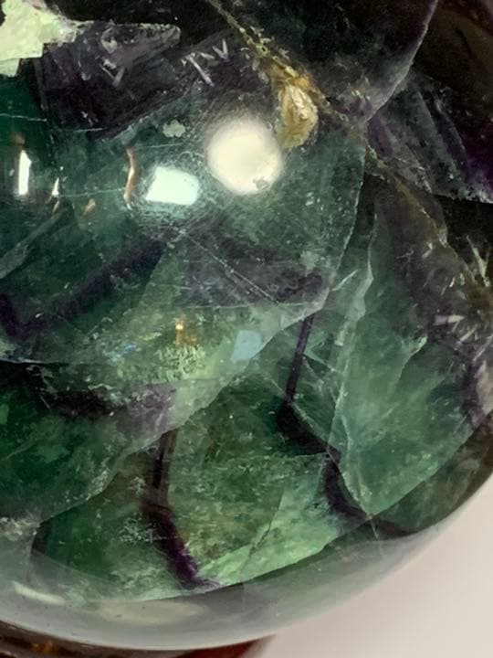 高品質　ファントムフローライト　トリコカラー丸玉