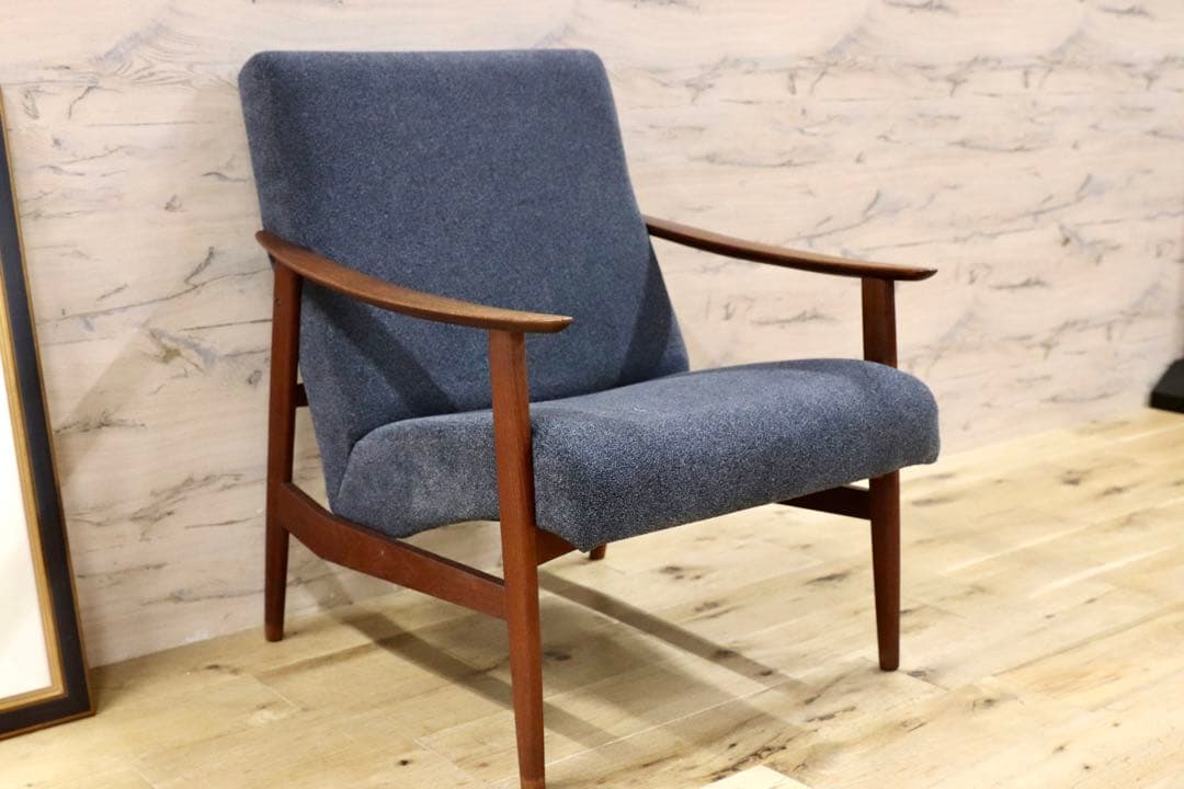 GMFK822B○北欧スタイル ヴィンテージ イージーチェア アームソファ チー