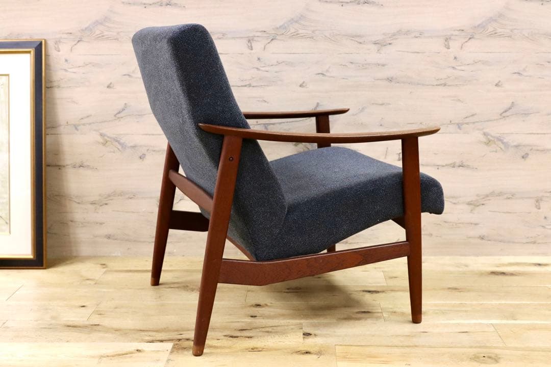 GMFK822B○北欧スタイル ヴィンテージ イージーチェア アームソファ チー