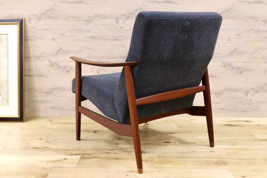 GMFK822B○北欧スタイル ヴィンテージ イージーチェア アームソファ チー