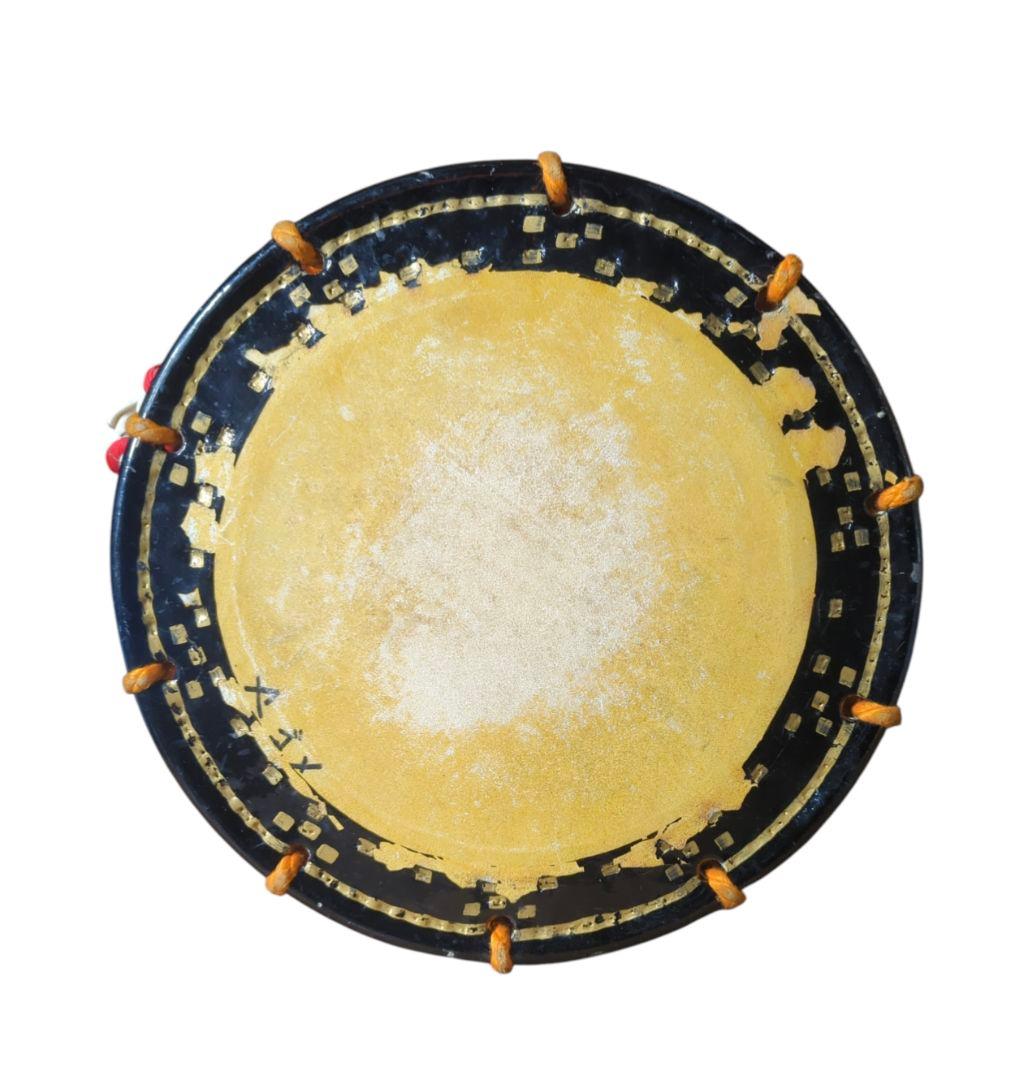 【希少】 締太鼓 紐締め バチ 2組 平太鼓 和太鼓 34.5cm