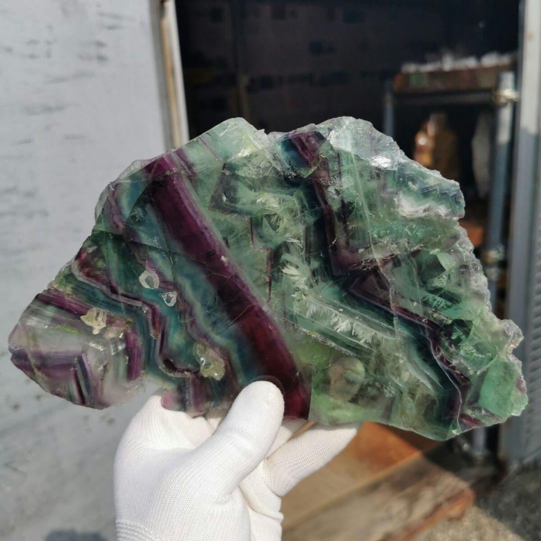 フローライト 1084グラム 鑑賞石 石 置物 オブジェ インテリア - メルカリ