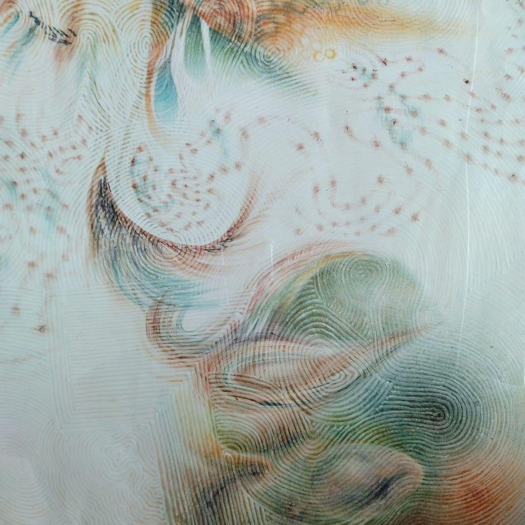 ♪絵画　カラフル　アート　虹　ハンドメイド　オリジナル　ペン画　抽象画