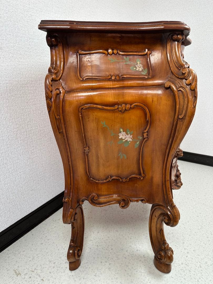 イタリア製 ナイトテーブル ロココ調 コンソール 管理No.※i4※