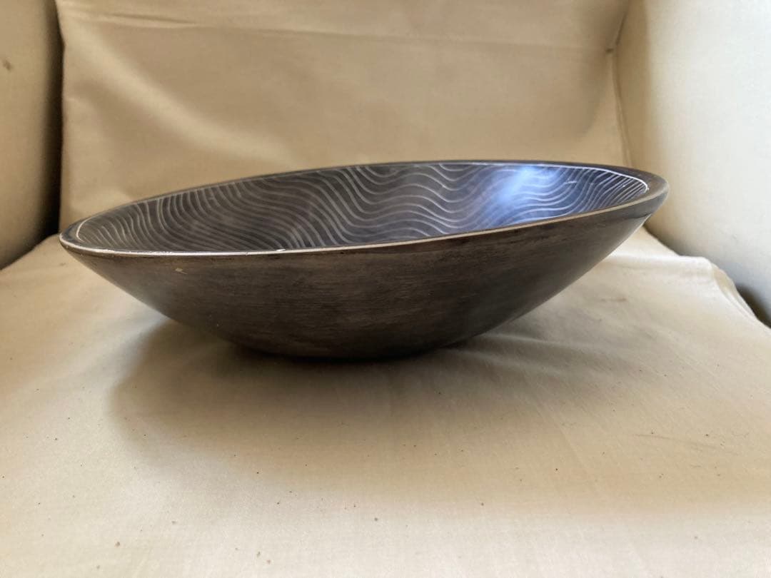 アフリカ柄フル-ツ皿(手書きハンドメイド)