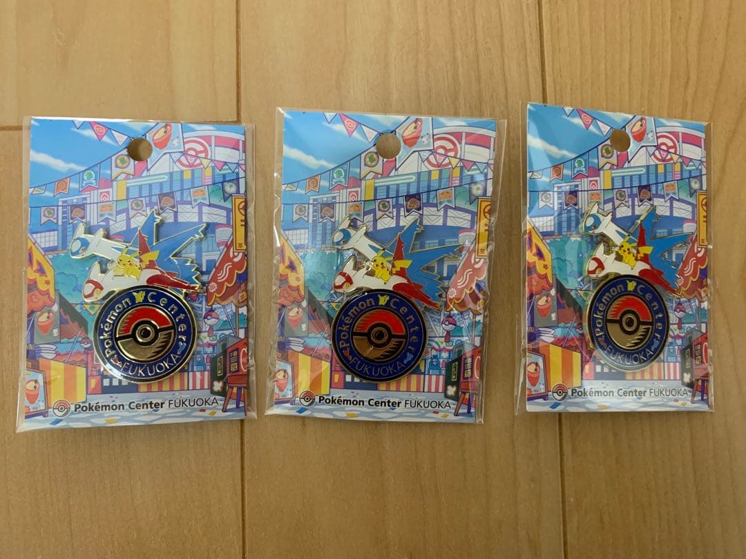 ポケモンセンター フクオカ限定 ロゴピンズ 3点セット - メルカリ