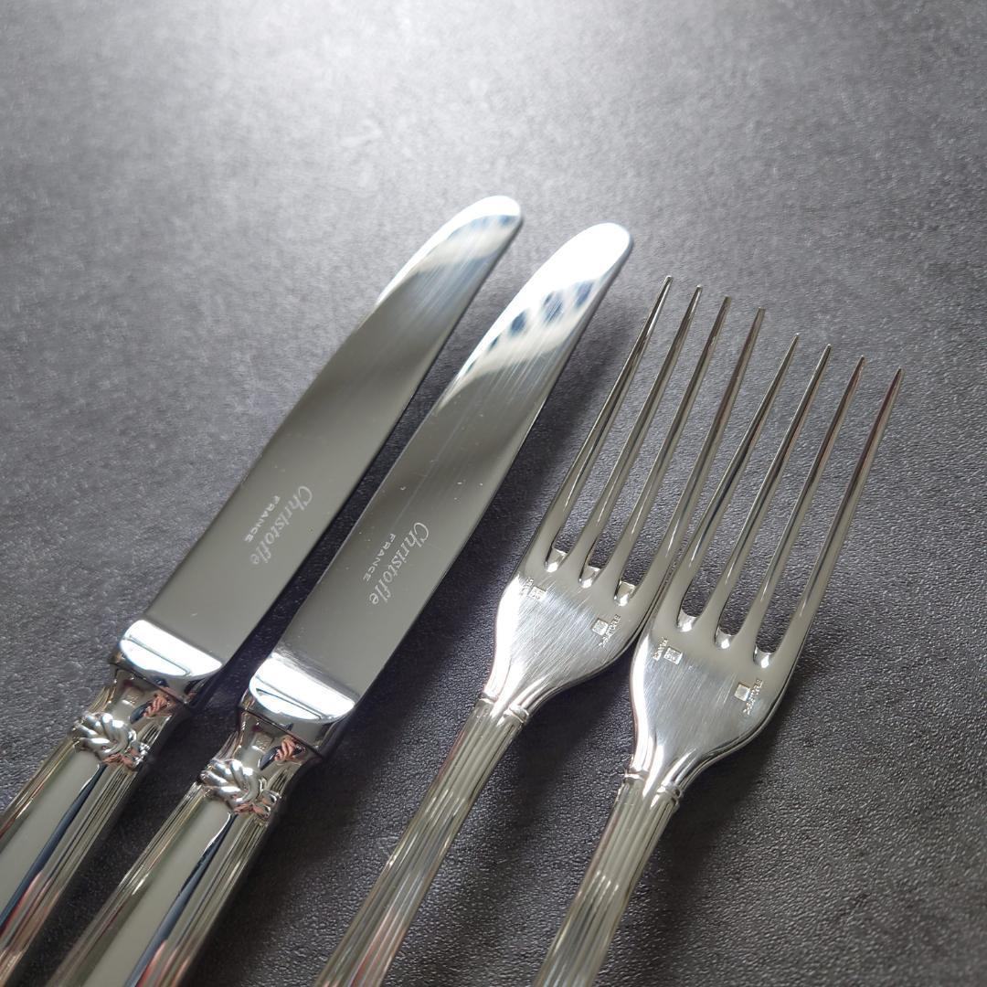 希少 美品 クリストフル オセアナ デザート ナイフ フォーク 4点