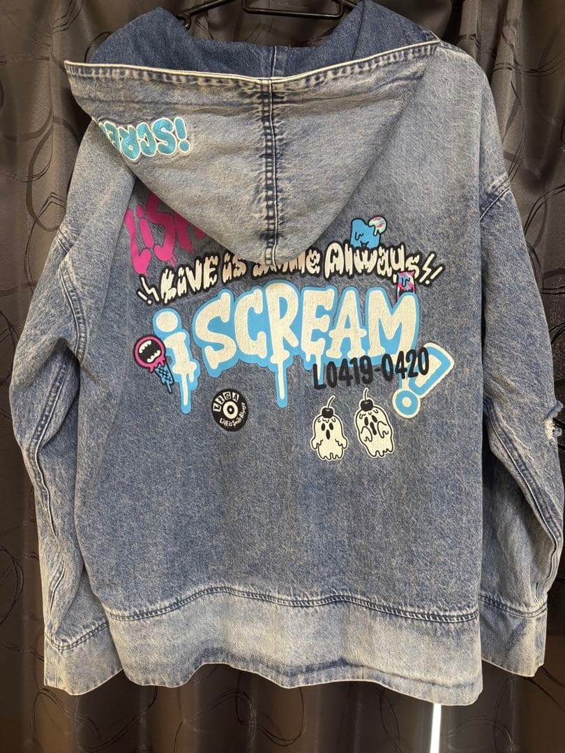【超美品】LiSA iSCREAMデニムパーカー