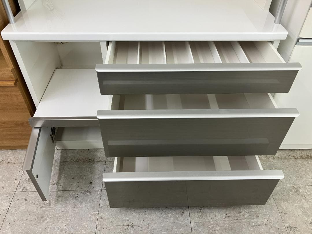 松田家具 食器棚 ホワイト