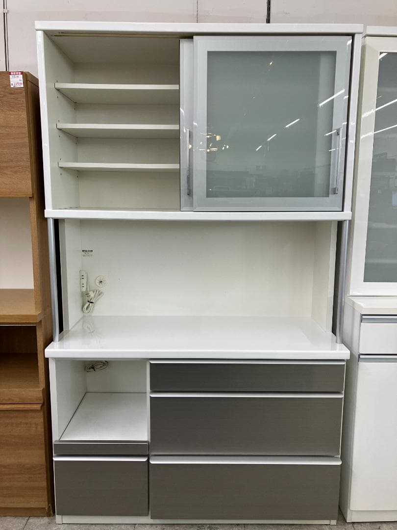松田家具 食器棚 ホワイト