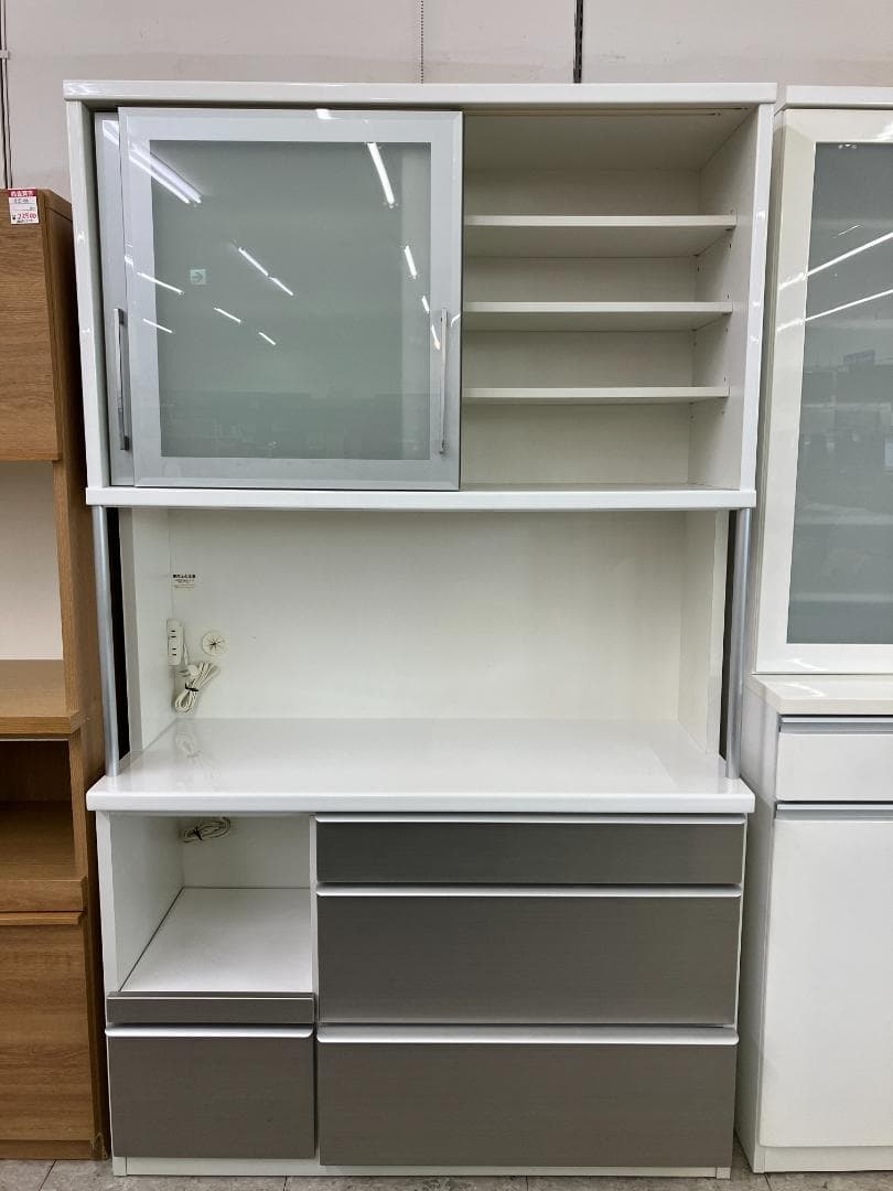 松田家具 食器棚 ホワイト