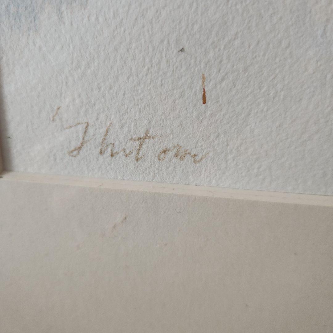 星谷つとむ 水彩画 ブルックリンの少年 【美品】