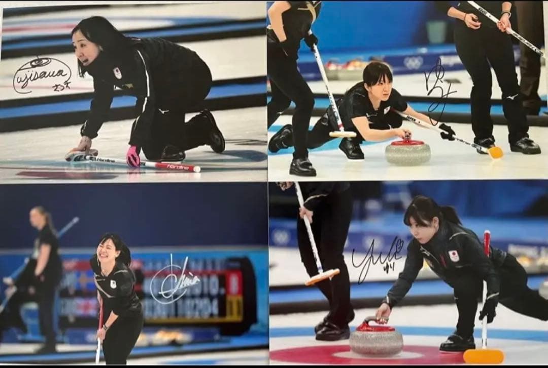 直筆サイン付き写真 ロコ•ソラーレ4選手 証明書付 藤澤五月 吉田夕梨花