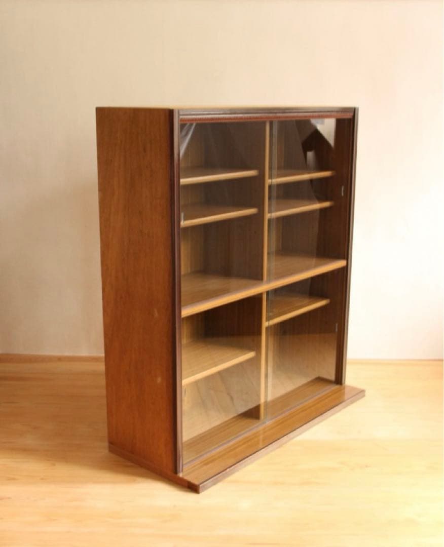 ガラス棚　本棚　収納棚　レトロ家具　古道具　古家具　ビンテージ