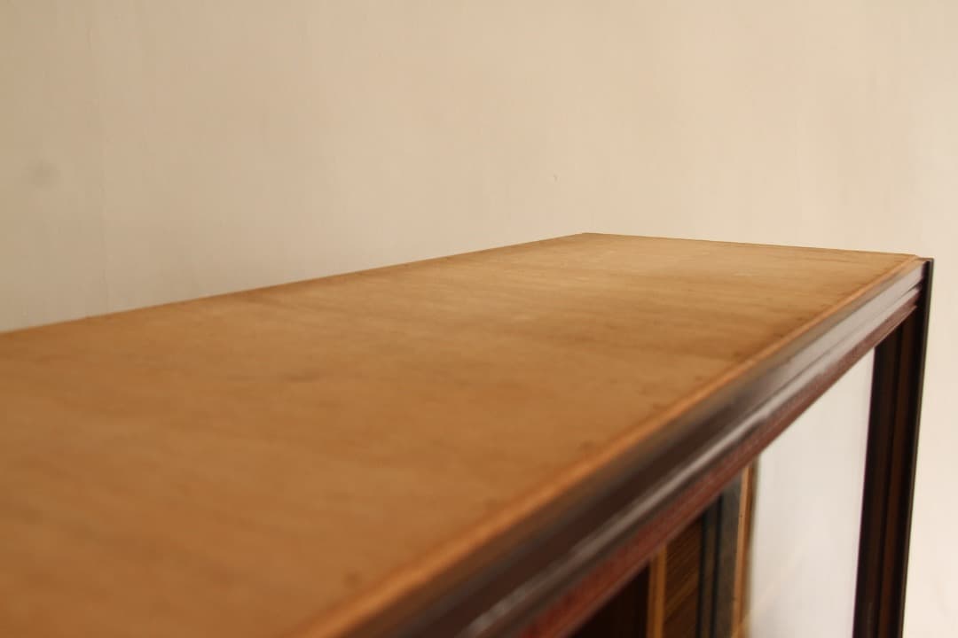 ガラス棚　本棚　収納棚　レトロ家具　古道具　古家具　ビンテージ