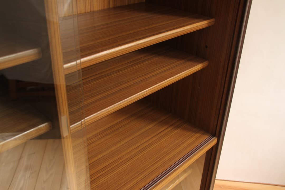 ガラス棚　本棚　収納棚　レトロ家具　古道具　古家具　ビンテージ