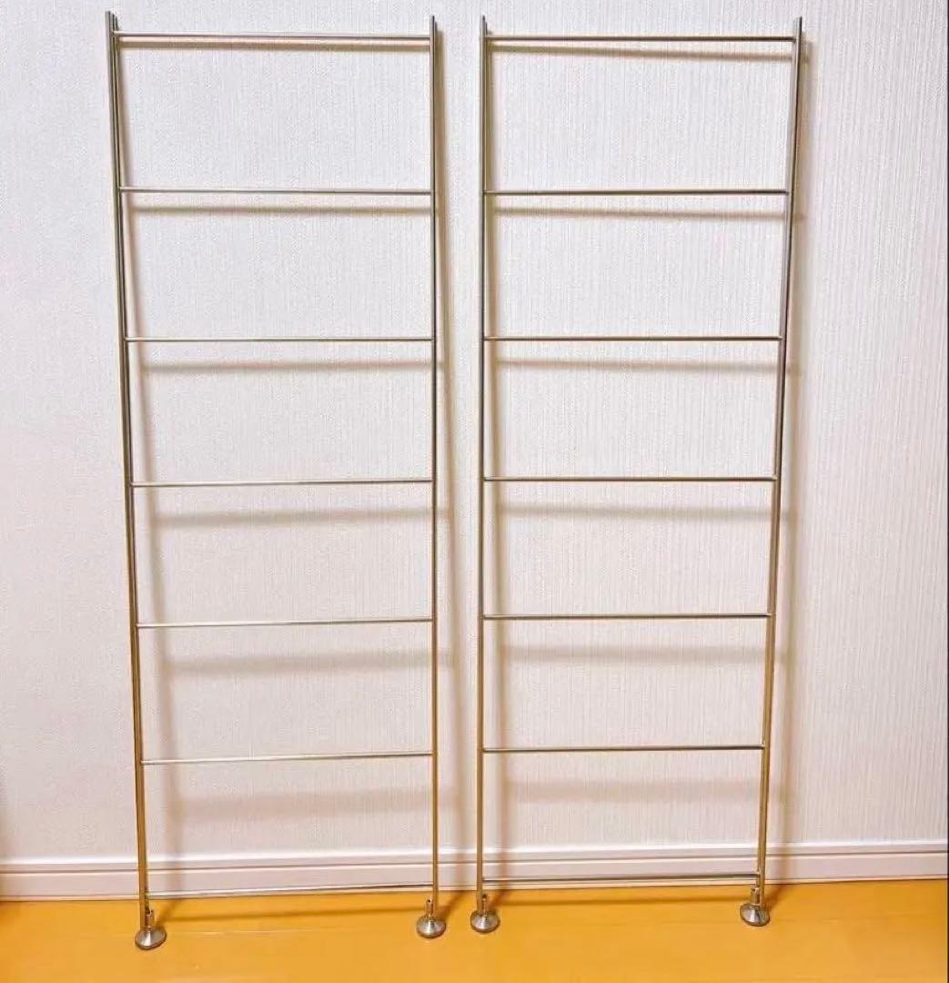 無印良品　ステンレスユニットシェルフ　帆立　中　120cmタイプ　2点セット