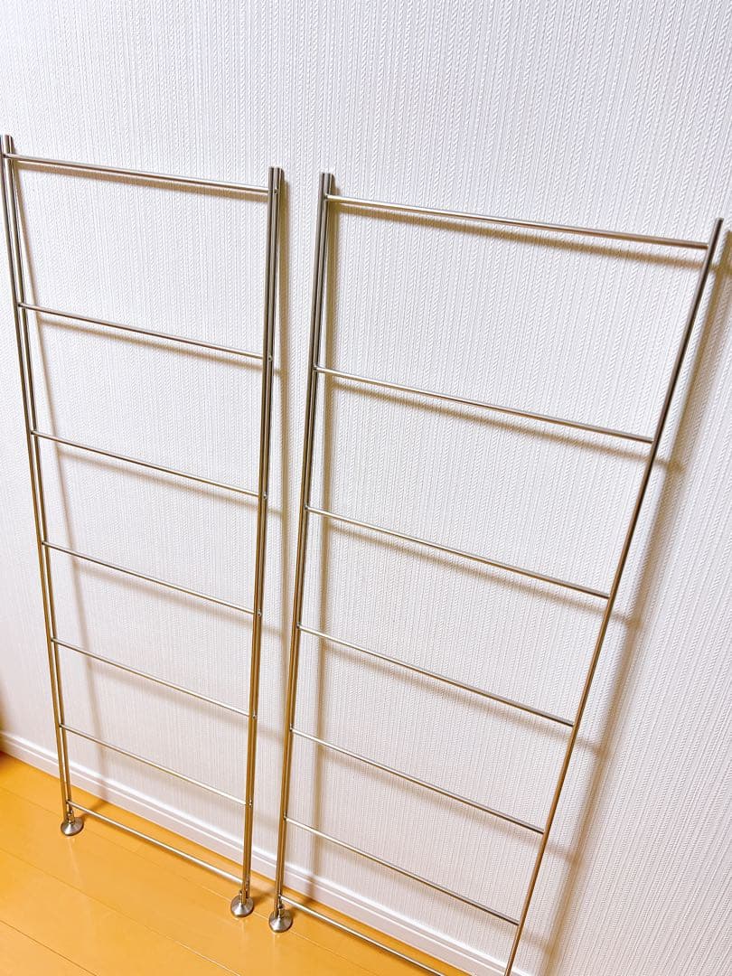 無印良品　ステンレスユニットシェルフ　帆立　中　120cmタイプ　2点セット