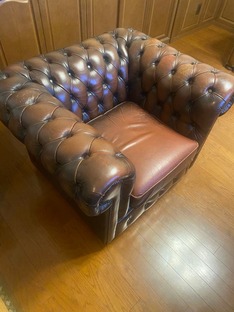 アンティーク　チェスターフィールドソファ　1人掛け