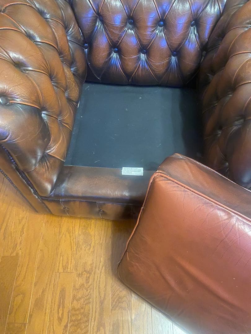 アンティーク　チェスターフィールドソファ　1人掛け