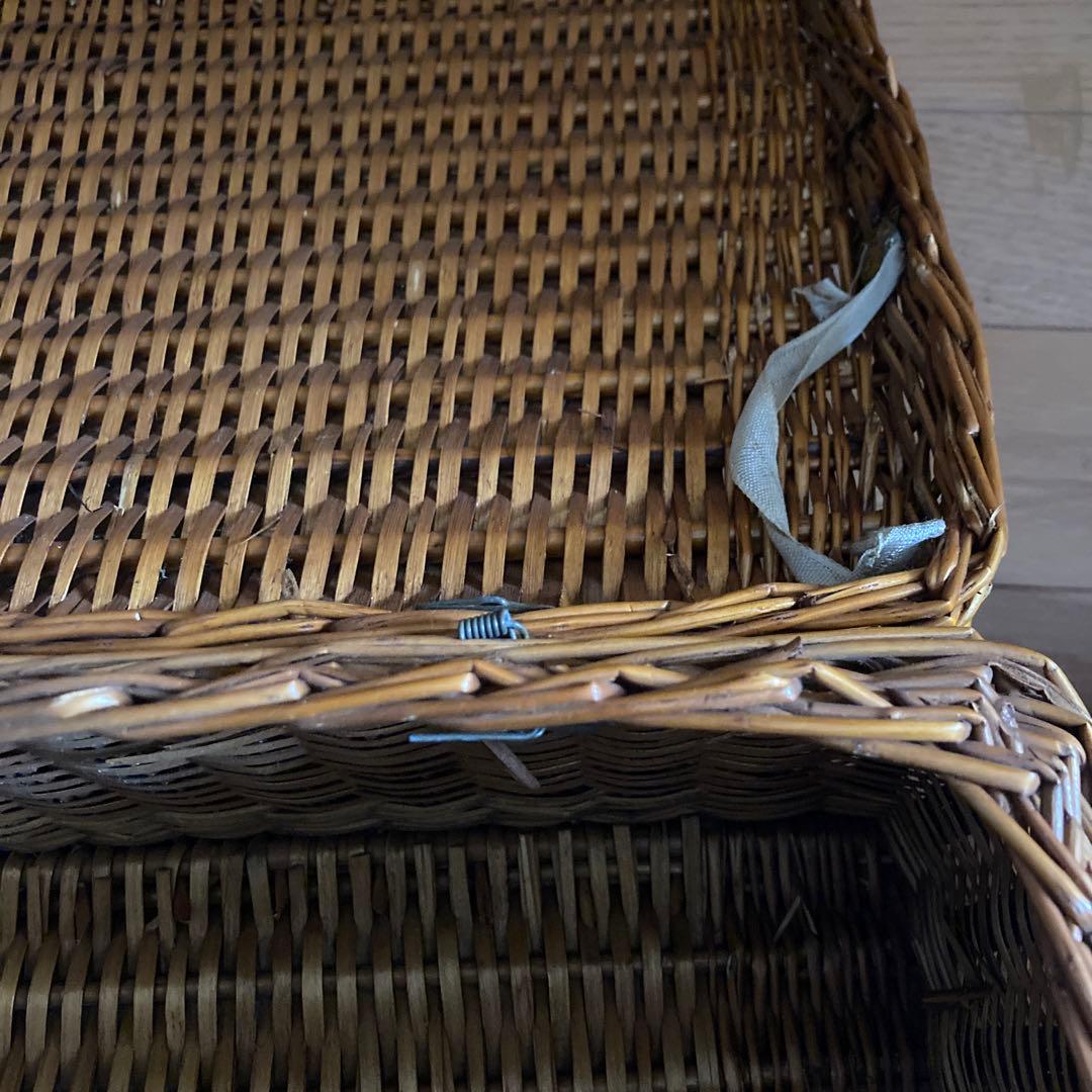 バスケット　カゴ　カゴバック　ピクニック　レトロ　昭和レトロ　年代物　カントリー