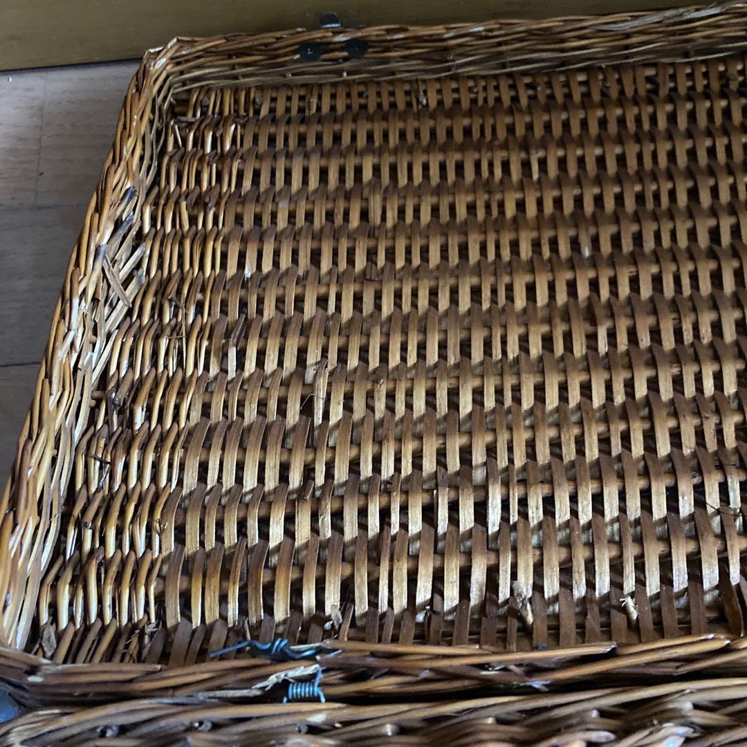 バスケット　カゴ　カゴバック　ピクニック　レトロ　昭和レトロ　年代物　カントリー