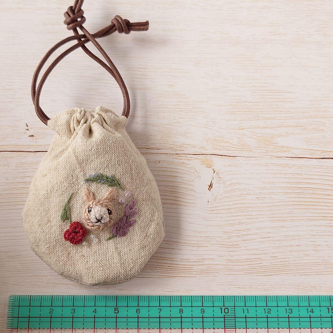 ちっちゃな巾着サシェ／詰替タイプ【うさことポプリのお花】