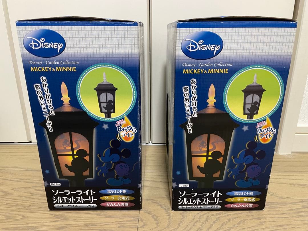 Disney ミッキー　ランタン　ガーデン　ソーラーライト シルエットストーリー