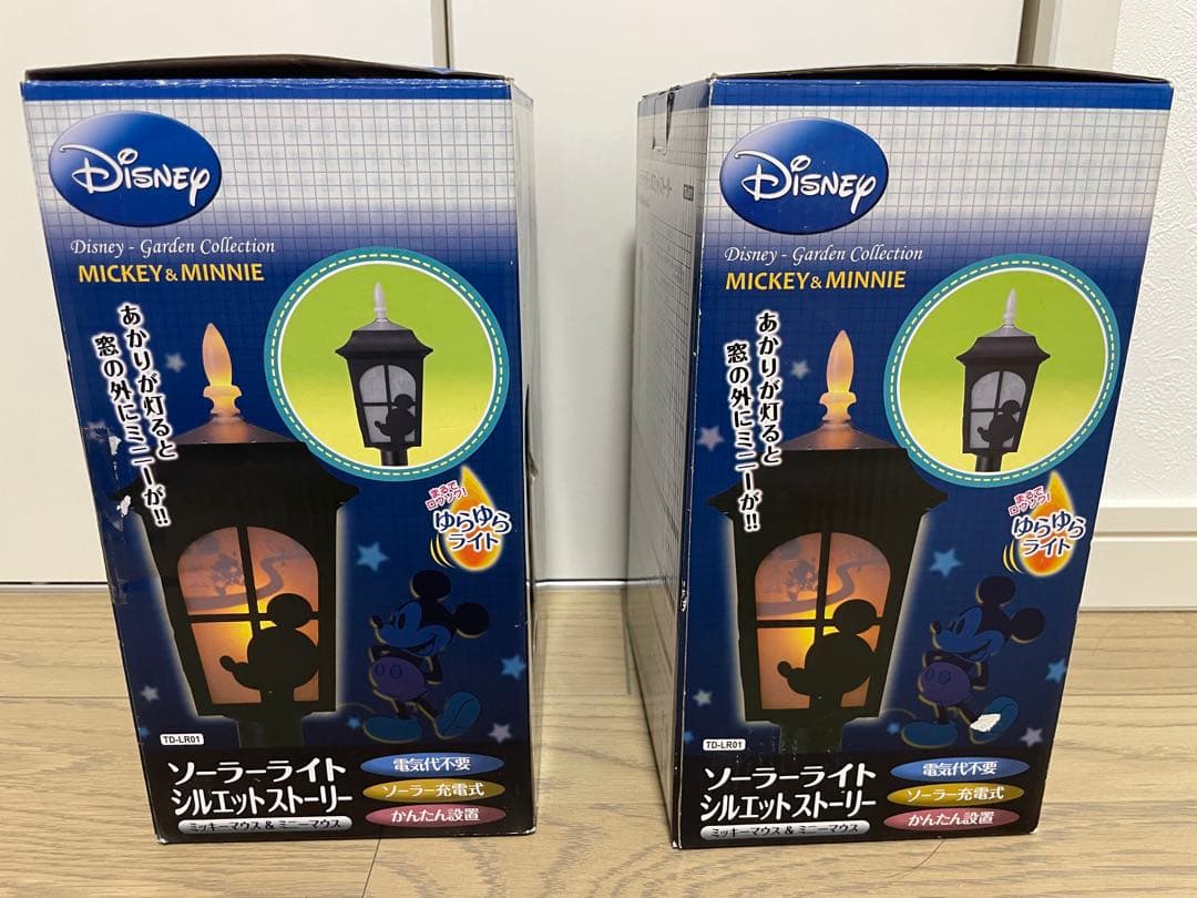 Disney ミッキー　ランタン　ガーデン　ソーラーライト シルエットストーリー