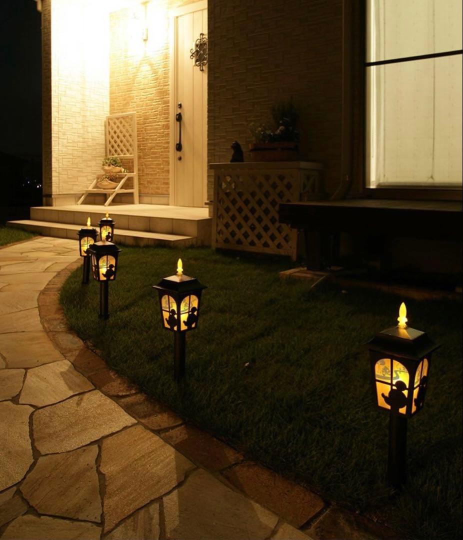 Disney ミッキー　ランタン　ガーデン　ソーラーライト シルエットストーリー