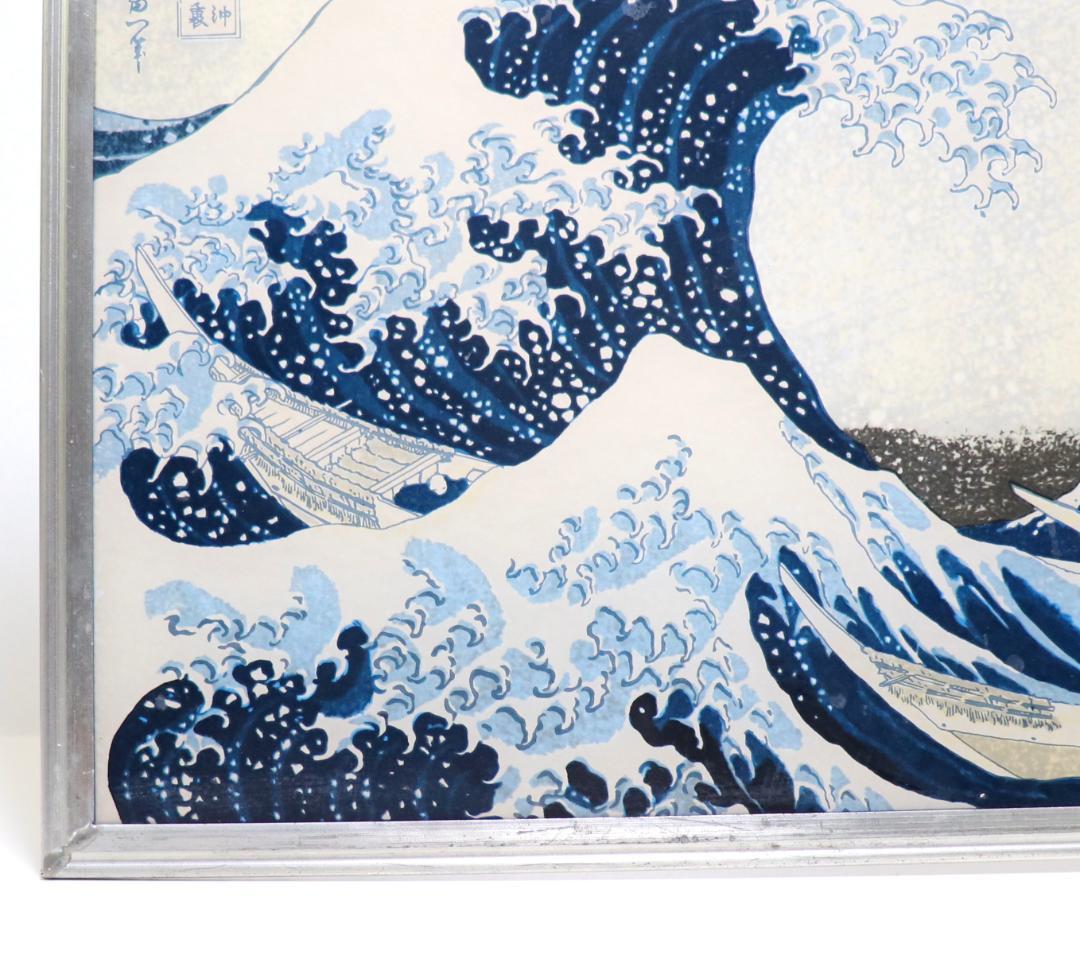 葛飾北斎 富嶽三十六景 神奈川沖浪裏 大型 ヴィンテージ ステンド