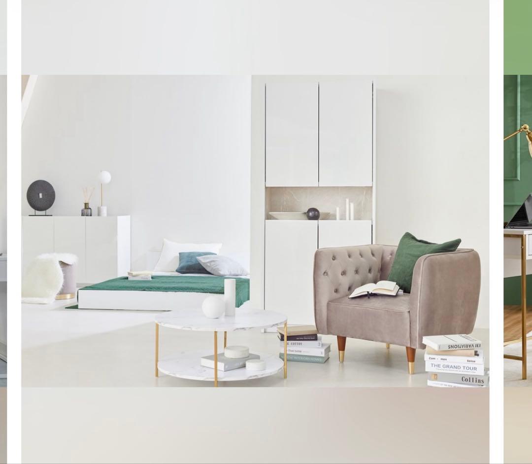 LOWYA ロウヤ　ソファ　ベルベット調