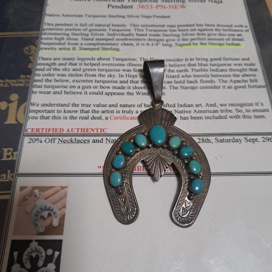 ターコイズ装飾 ナジャペンダントナバホ族