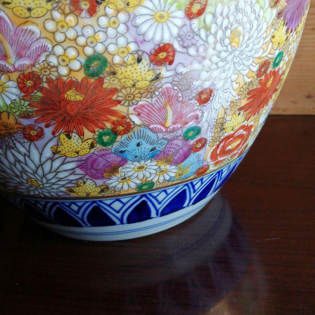 九谷焼　光峰　花詰花瓶　24.5cm